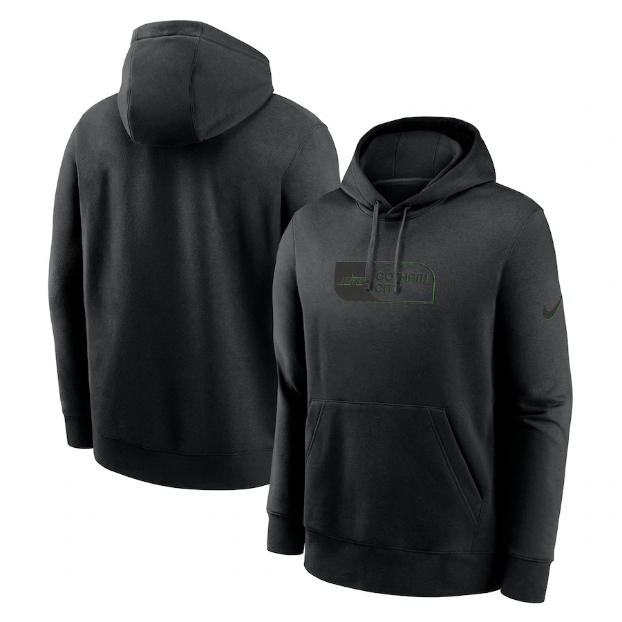 Men new york jets black style 8 2024 NFL hoodie